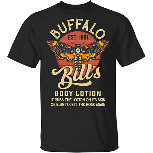 Buffalo-Bill Body Lotion Silence Lambs 355 Horror Funny T-Shirt Black Black