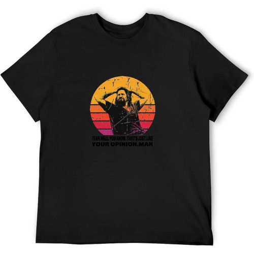 The Dude Your Opinion Man The Big Lebowski Men's T-Shirt Unisex Black Men Tees The Dude Your Opinion Man The Big Lebowski Men's T-Shirt Unisex Black Men Tees