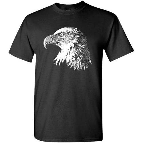Bald Eagle - Retro Vintage Hipster Style - Cotton Crew Neck Unisex Short Sleeve T-Shirt Bald Eagle - Retro Vintage Hipster Style - Cotton Crew Neck Unisex Short Sleeve T-Shirt