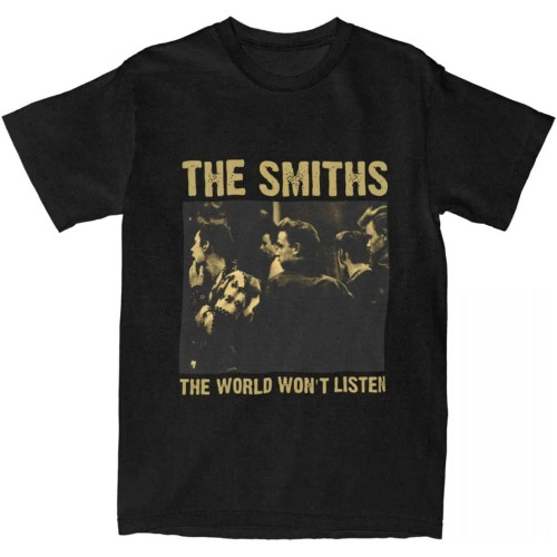 Men-Women-s-The-Smiths-World-Won-t-Listen-T-Shirts-Rock-Roll-Cotton-Tops-Novelty Men-Women-s-The-Smiths-World-Won-t-Listen-T-Shirts-Rock-Roll-Cotton-Tops-Novelty