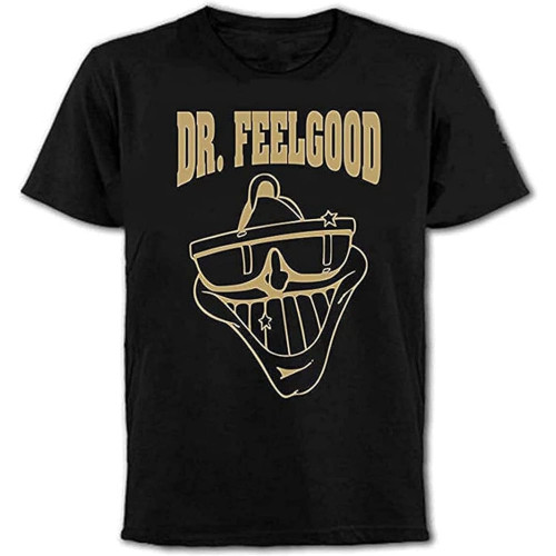Dr. Feelgood T-Shirt Punk Rock Wave Band T Shirts Black Dr. Feelgood T-Shirt Punk Rock Wave Band T Shirts Black