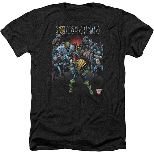 Men's Judge Dredd Blam Heather Adult T-Shirt Men's Judge Dredd Blam Heather Adult T-Shirt
