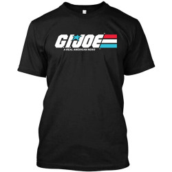GI Joe American Hero Mens T-Shirt Black Graphic Unisex Tee Shirt GI Joe American Hero Mens T-Shirt Black Graphic Unisex Tee Shirt