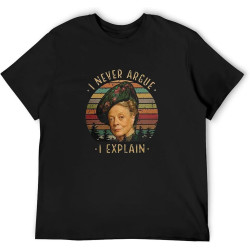 Men Downton Abbey Violet Crawley T Shirt Dowager Maggie England London Smith Cotton Short Sleeve Tees T-Shirt