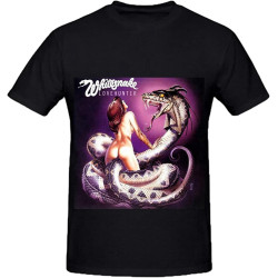 Whitesnake Lovehunter Rock Mens Crew Neck DIY T Shirt Black Whitesnake Lovehunter Rock Mens Crew Neck DIY T Shirt Black