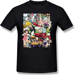The Seven Deadly Sins T Shirt Men's Leisure Round Neckline Top Tshirt Black