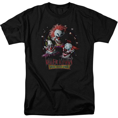 Killer Klowns from Outer Space Killer Klowns Adult Regular Fit Short Sleeve T Shirt Black