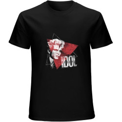 Billy Idol Triangle T Shirt Mens Rock N Roll Mic Band Tee Black Billy Idol Triangle T Shirt Mens Rock N Roll Mic Band Tee Black