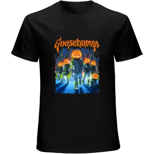 Men's T-Shirts Goosebumps R.L. Stein Halloween Pumpkin Head Retro Black Men's T-Shirts Goosebumps R.L. Stein Halloween Pumpkin Head Retro Black