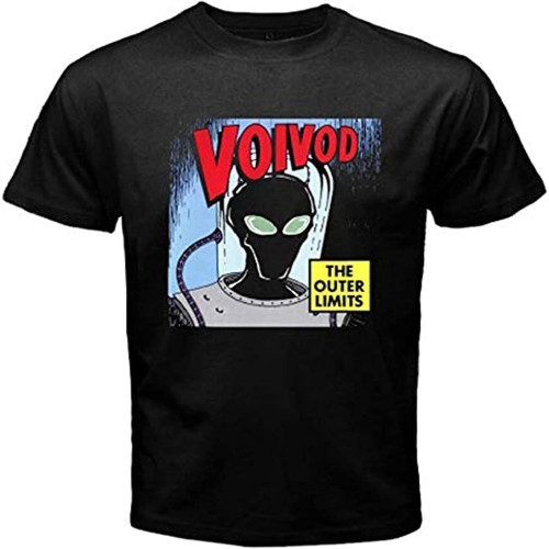 New Voivod The Outer Limits Logo Men's Black T-Shirt Black