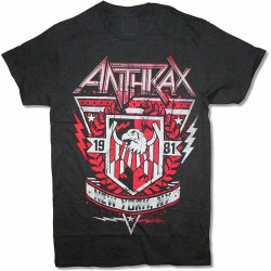 Anthrax 1981 Crest New York NY Black T Shirt New Band Merch Black Anthrax 1981 Crest New York NY Black T Shirt New Band Merch Black