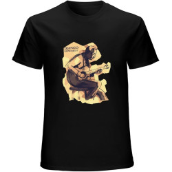Fashion T-Shirts Django Reinhardt Play Guitar Guitarist Music Black