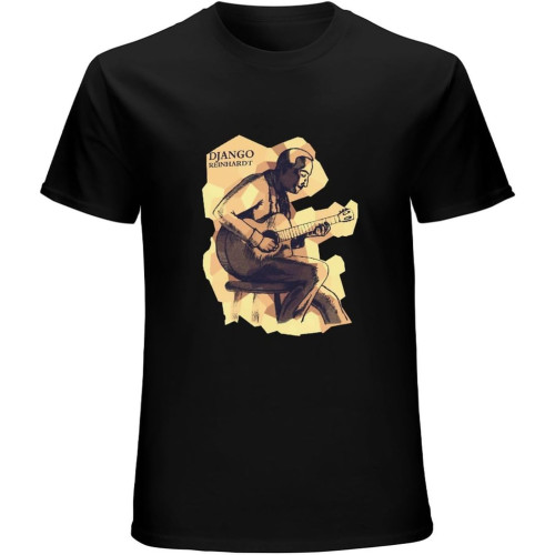 Fashion T-Shirts Django Reinhardt Play Guitar Guitarist Music Black Fashion T-Shirts Django Reinhardt Play Guitar Guitarist Music Black