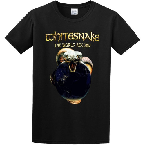 Unisex T-Shirt Whitesnake Made in Britain The World Record Black