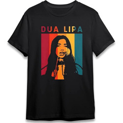 Dua Lipa T Shirt Graphics Color Singer Pop Hot Tee Top Tee Classic Vintage Retro Style 90s Music for Men and Women Dua Lipa T Shirt Graphics Color Singer Pop Hot Tee Top Tee Classic Vintage Retro Style 90s Music for Men and Women