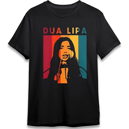 Dua Lipa T Shirt Graphics Color Singer Pop Hot Tee Top Tee Classic Vintage Retro Style 90s Music for Men and Women Dua Lipa T Shirt Graphics Color Singer Pop Hot Tee Top Tee Classic Vintage Retro Style 90s Music for Men and Women