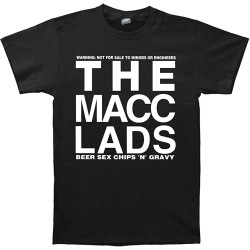 The Macc Lads Beer Sex Chips 'N' Gravy Album Cover Men T-Shirt
