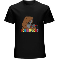 Sassy You Druggo Sasquatch The Big LEZ Show Mens Tee Shirt Top T-Shirt Black