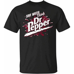 Save Water Drink Dr. Pepper Men's T-Shirt Black Tee