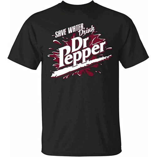 Save Water Drink Dr. Pepper Men's T-Shirt Black Tee