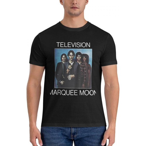 Television Marquee Moon Graphic T Shirt Man Clothes Tee Shirt Black Black