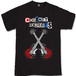 Cockney Rejects English Punk Rock Cotton DTG T-Shirt tee Black Cockney Rejects English Punk Rock Cotton DTG T-Shirt tee Black