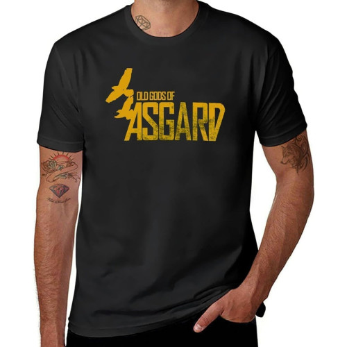 Alan Wake Inspired Old Gods of Asgard Band T-ShirtMan Short Plain Men Black