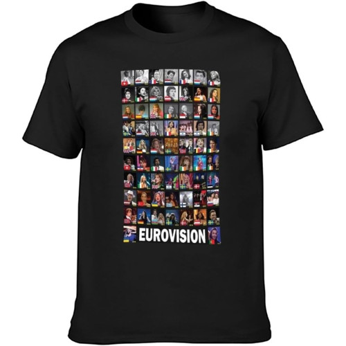 Eurovision Winners 1956 Men's T-Shirt Unisex Tee Black Shirt