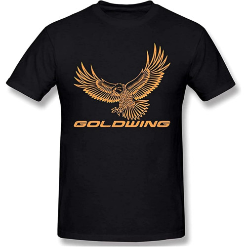 Goldwing Retro Mens Unisex T-Shirt Graphic Print Top Black Tee 3XL Goldwing Retro Mens Unisex T-Shirt Graphic Print Top Black Tee 3XL