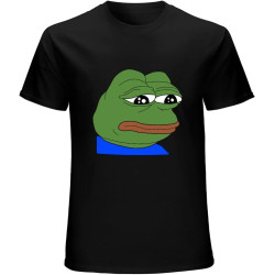 Pepe The Frog Thinking Men's T-Shirt Unisex Tee Black Shirt Pepe The Frog Thinking Men's T-Shirt Unisex Tee Black Shirt