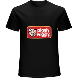Piggly Wiggly Men's T-Shirt Unisex Tee Black Shirt