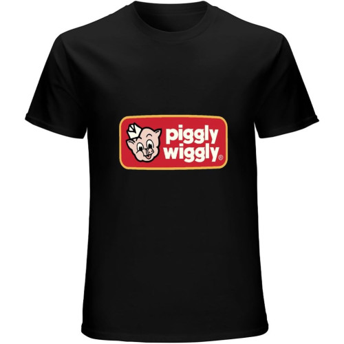 Piggly Wiggly Men's T-Shirt Unisex Tee Black Shirt