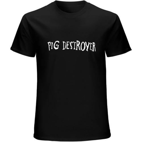 Pig Destroyer Logo Men's T-Shirt Unisex Tee Black Shirt Pig Destroyer Logo Men's T-Shirt Unisex Tee Black Shirt