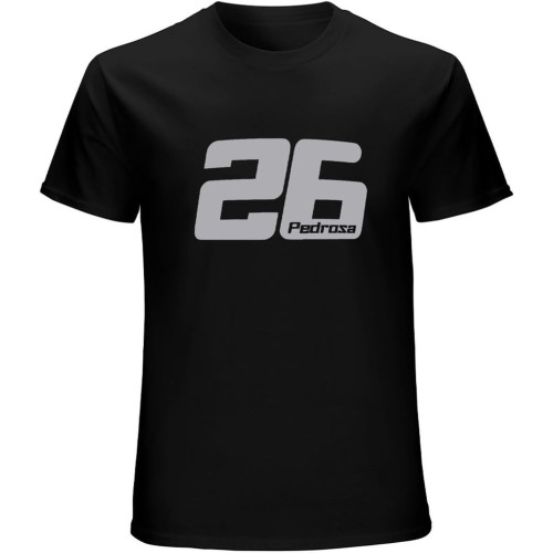 Pedrosa 26 Dani Moto GP Rider Charcoal Silver Men's T-Shirt Unisex Tee Black Shirt Pedrosa 26 Dani Moto GP Rider Charcoal Silver Men's T-Shirt Unisex Tee Black Shirt