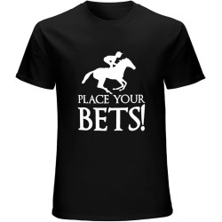 Place Your Bets Men's T-Shirt Unisex Tee Black Shirt