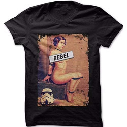 Princess Leia in Bondage Naughty Rebel T-Shirt Mens Summer Fashion Tee Shirt Tops Clothing Princess Leia in Bondage Naughty Rebel T-Shirt Mens Summer Fashion Tee Shirt Tops Clothing