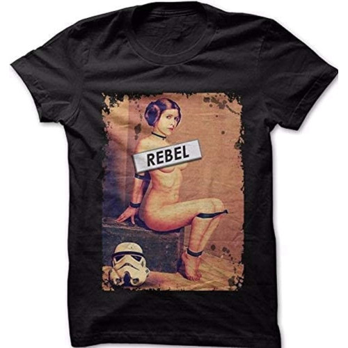 Princess Leia in Bondage Naughty Rebel T-Shirt Mens Summer Fashion Tee Shirt Tops Clothing Princess Leia in Bondage Naughty Rebel T-Shirt Mens Summer Fashion Tee Shirt Tops Clothing