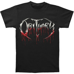 Obituary Men's Fashion Bloody Logo Black Cotton T-Shirt Obituary Men's Fashion Bloody Logo Black Cotton T-Shirt