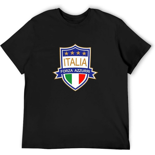 Italien Forza Azzurri Fotbollsmärke Tryckt Tröja Med Huva Tee T Shirt Italien Forza Azzurri Fotbollsmärke Tryckt Tröja Med Huva Tee T Shirt