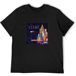 J J Cale Travel Log T-Shirt Graphic Tee Mens Shirt