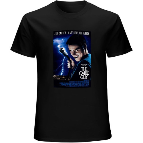 The Cable Guy Cool 90' Comedy Vintage Movie Poster Fan T Shirt Black