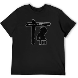 Indochine Groupe Rock Shirt Tee Black Men's Tshirt