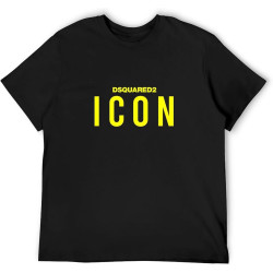 Dsq2 Men's Cotton T-Shirt Black Shirt Top Tee Dsq2 Men's Cotton T-Shirt Black Shirt Top Tee