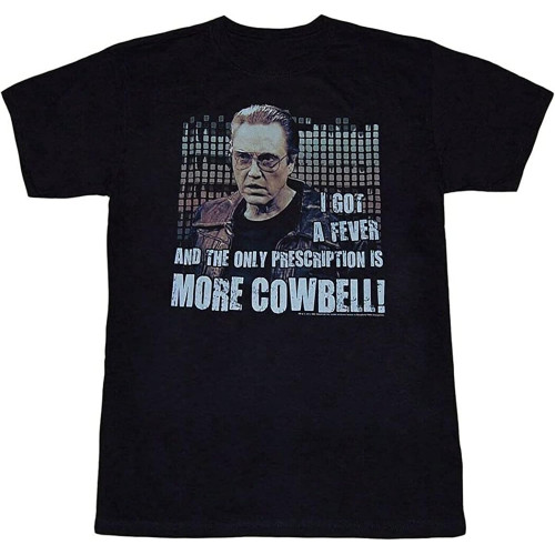 Saturday Night Live More Cowbell Men's Cotton T-Shirt Black Shirt Top Tee