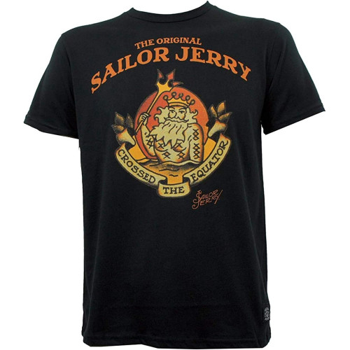 Sailor Jerry Tattoo Neptune Men's Cotton T-Shirt Black Shirt Top Tee Sailor Jerry Tattoo Neptune Men's Cotton T-Shirt Black Shirt Top Tee