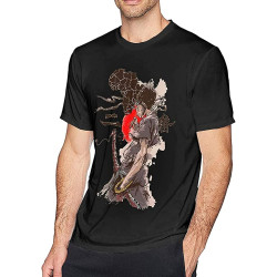 Samurai Champloo Men's Cotton T-Shirt Black Shirt Top Tee Samurai Champloo Men's Cotton T-Shirt Black Shirt Top Tee