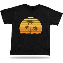 Sample Sunset Palm Trees Cool Modern Men's Cotton T-Shirt Black Shirt Top Tee Sample Sunset Palm Trees Cool Modern Men's Cotton T-Shirt Black Shirt Top Tee