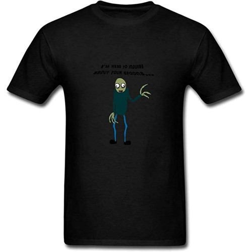 Salad Fingers Men's Cotton T-Shirt Black Shirt Top Tee Salad Fingers Men's Cotton T-Shirt Black Shirt Top Tee