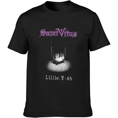 Saint Vitus Lillie F-65 Men's Cotton T-Shirt Black Shirt Top Tee Saint Vitus Lillie F-65 Men's Cotton T-Shirt Black Shirt Top Tee