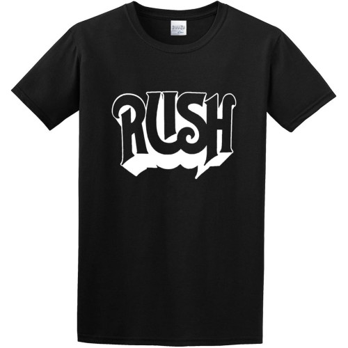 Rush Rock Men's Cotton T-Shirt Black Shirt Top Tee Rush Rock Men's Cotton T-Shirt Black Shirt Top Tee